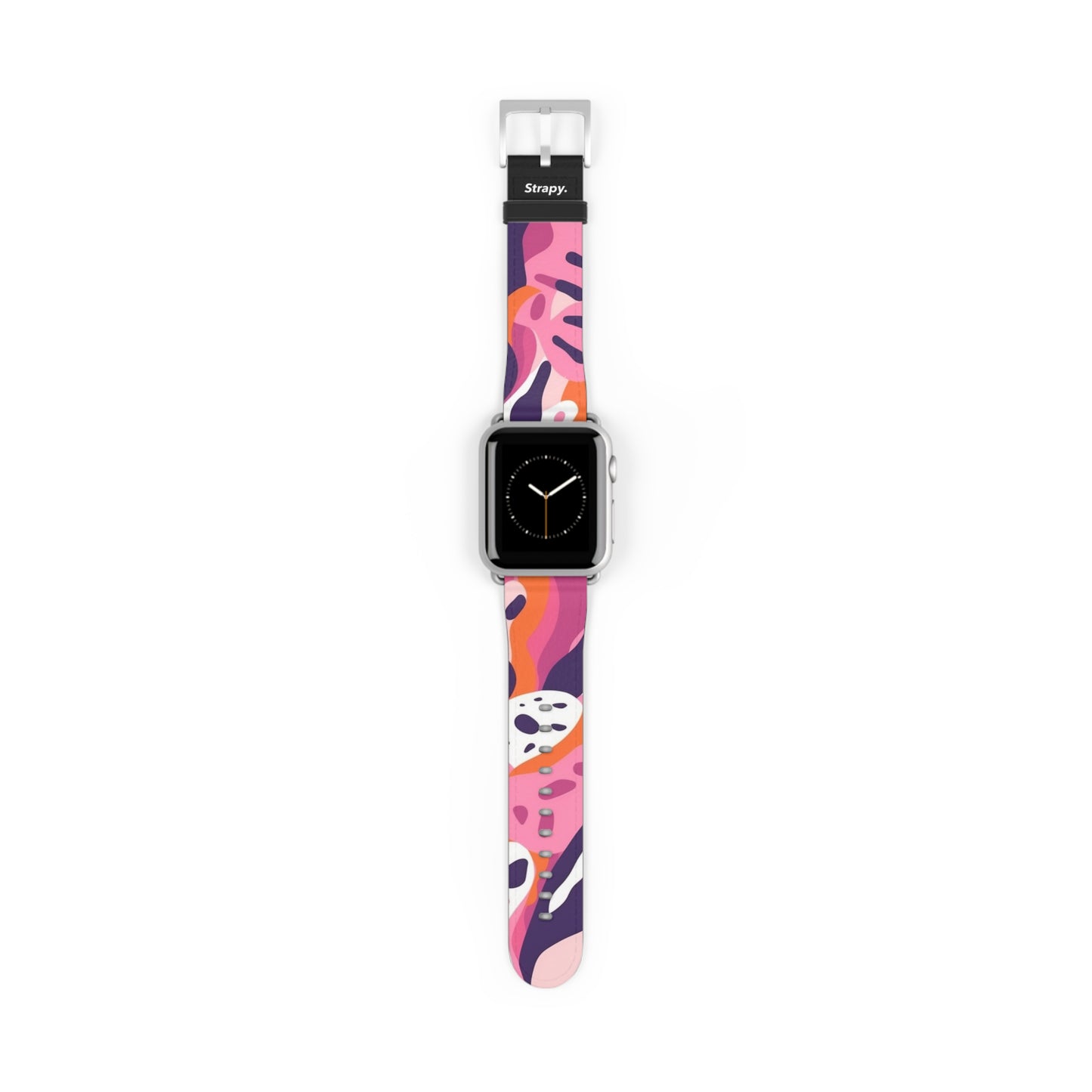 Motif Léopard Femme Minimaliste Abstrait - Bracelet/Bande Apple Watch en cuir