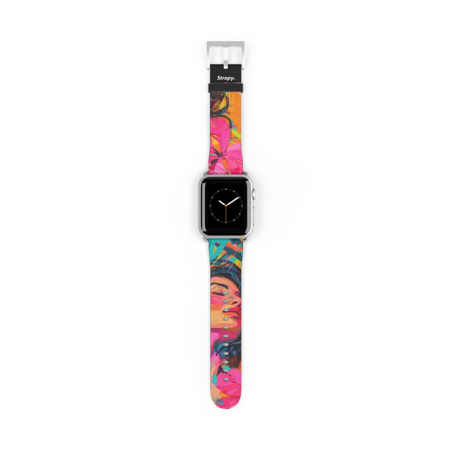 Summer Bliss Woman Contemporary Acrylic Leather Apple Watch Band