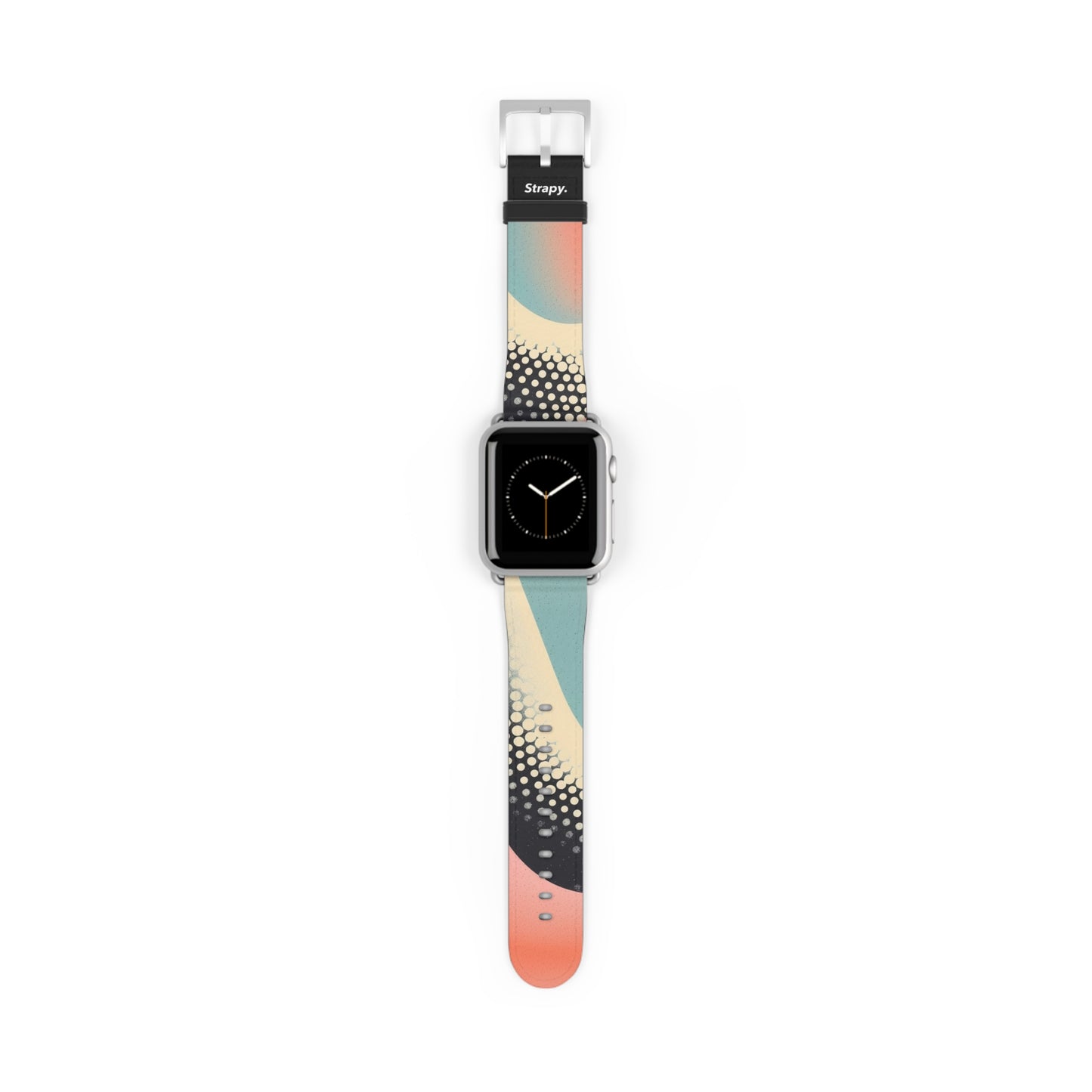 Abstract Risograph Pastel Polka Dots Snake Pattern - Leather Apple Watch Strap/Band