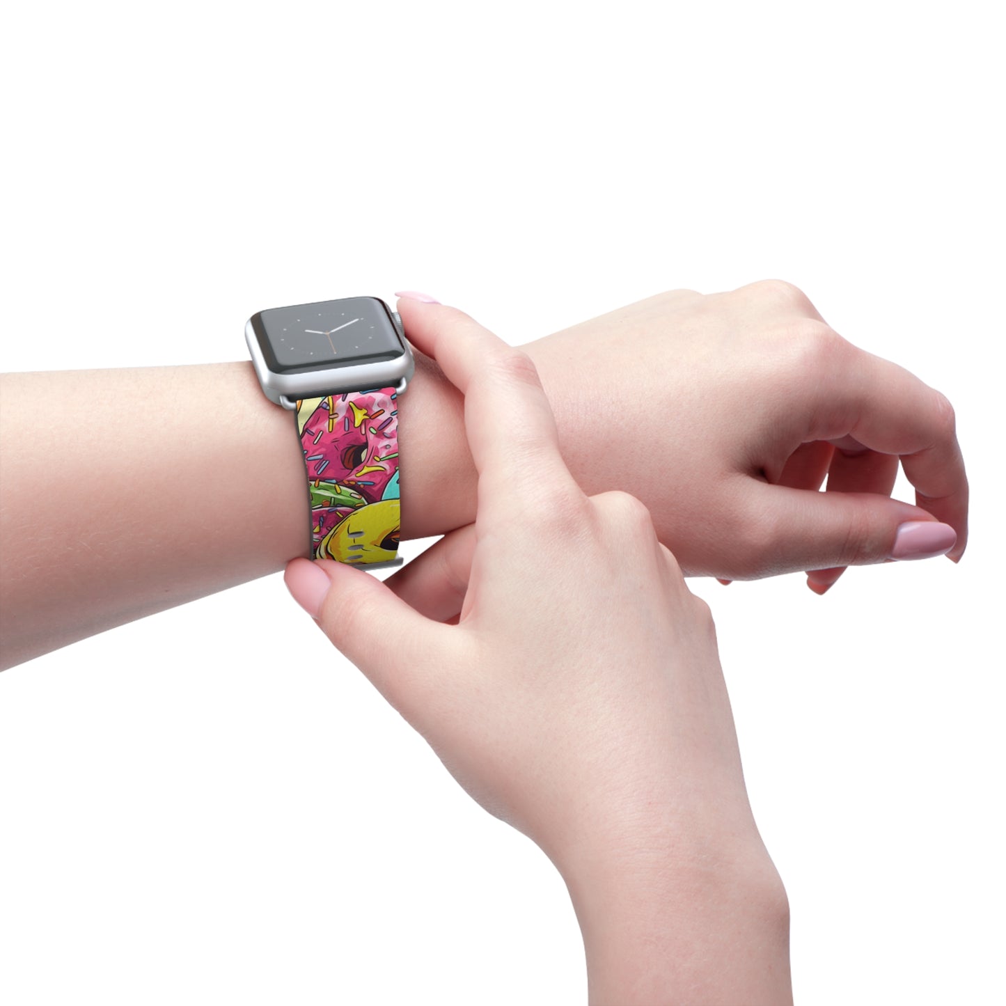 Art Pop Tasty Donuts - Leather Apple Watch Strap/Band