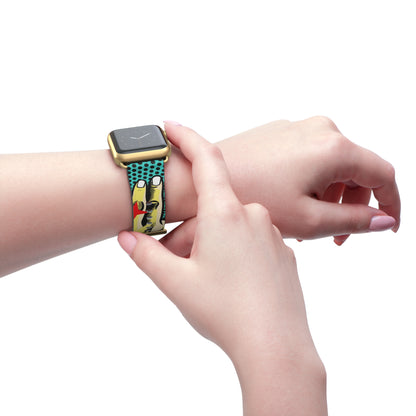 Art Pop Naughty - Bracelet/Bande Apple Watch en cuir