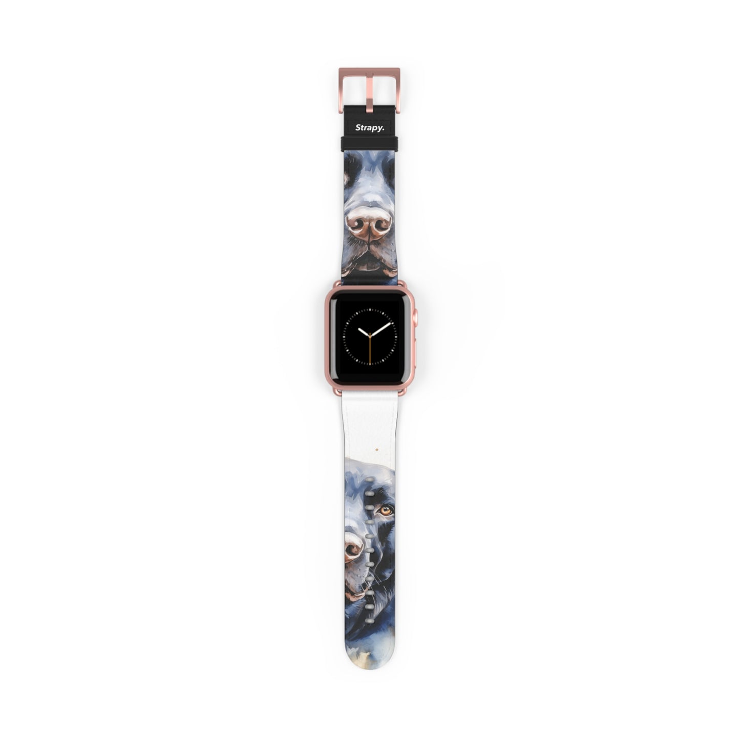 Aquarela Labrador Love - Leather Apple Watch Strap/Band