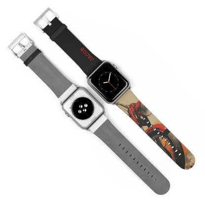 Moto vintage des années 50 - Bracelet/Bande Apple Watch en cuir