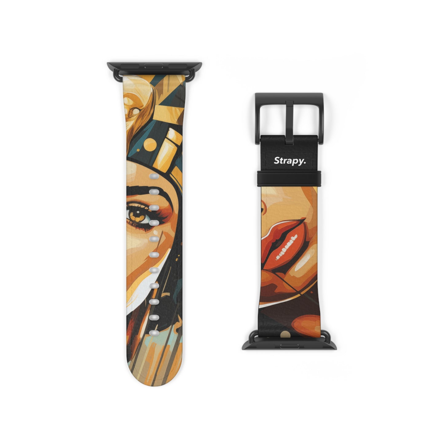 Art Pop Cleopatra - Leather Apple Watch Strap/Band