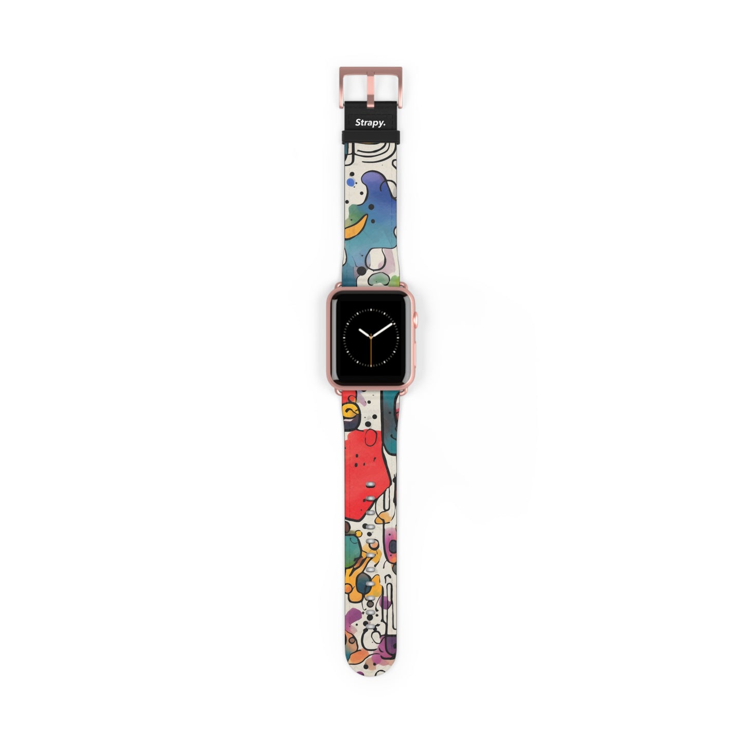 Abstract Surrealism Watercolor Dreams - Leather Apple Watch Strap/Band