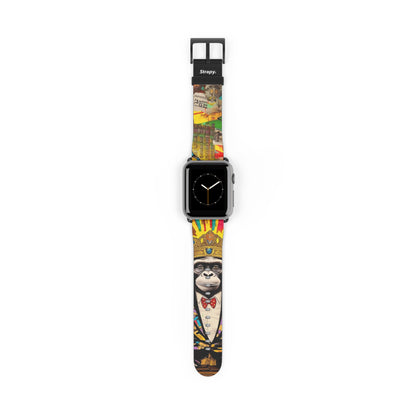 Art Pop Alec Monopoly Homage King Monkey – Apple Watch Armband/Band aus Leder