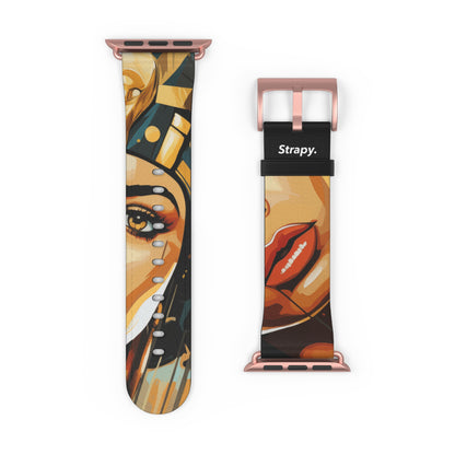 Art Pop Cleopatra - Leather Apple Watch Strap/Band