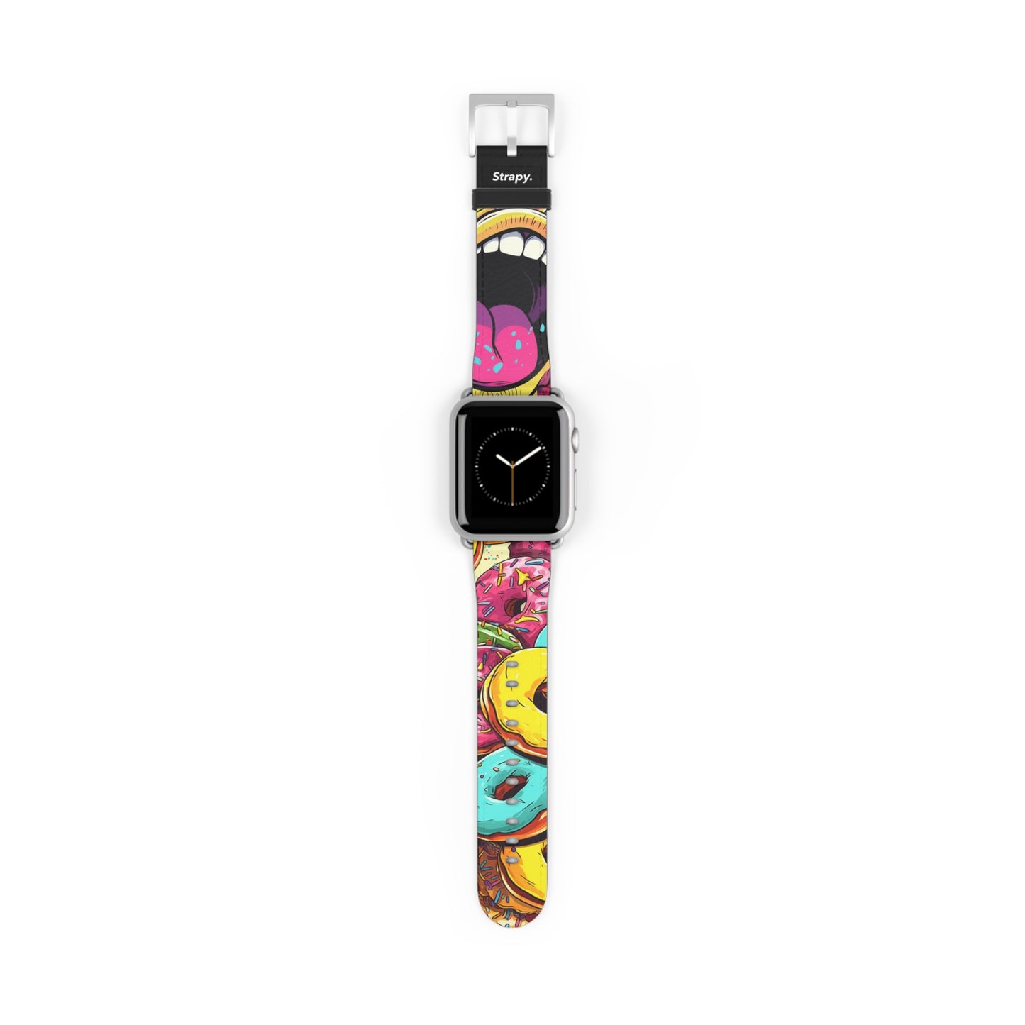 Art Pop Tasty Donuts - Leather Apple Watch Strap/Band