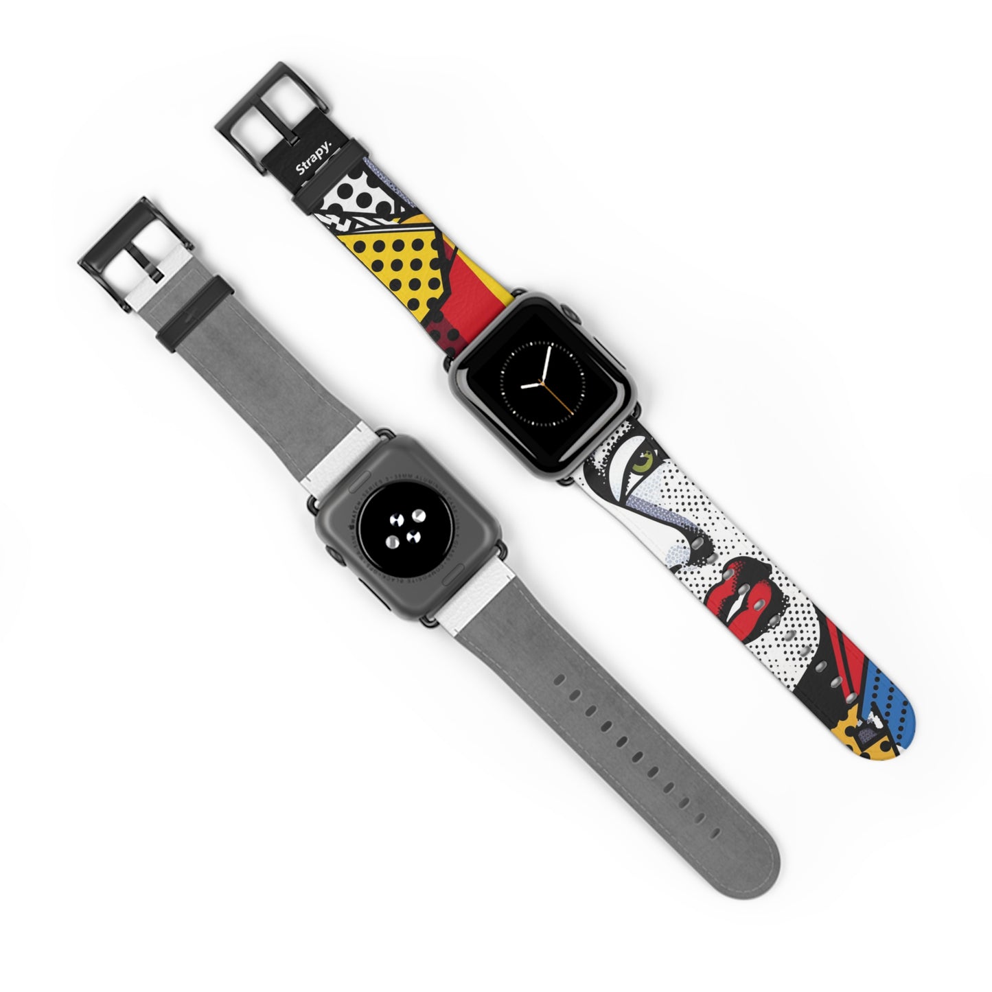 Comic Art Pop Lichtenstein Homage Woman - Leather Apple Watch Strap/Band