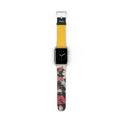 Pochoir Daughter Love - Bracelet/Bande Apple Watch en cuir