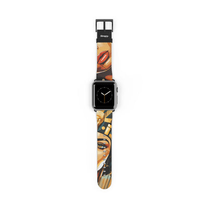 Art Pop Cleopatra - Apple Watch Armband/Band aus Leder