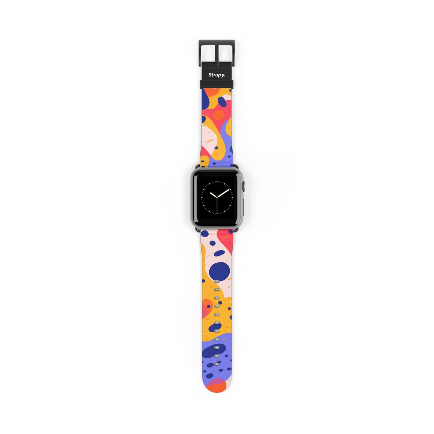 Abstract Art Pop Leopard Polka Dots Pattern - Leather Apple Watch Strap/Band