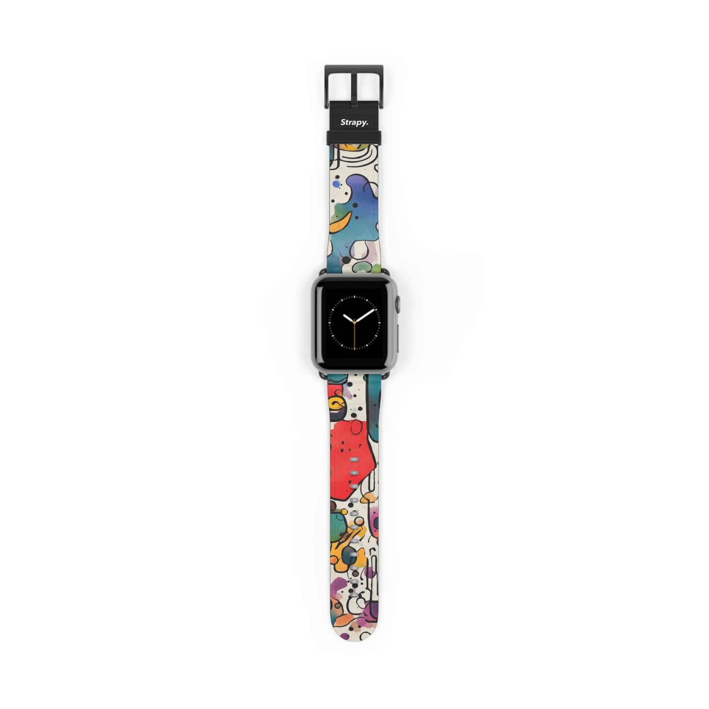 Abstrakte Surrealismus-Aquarell-Träume – Apple-Watch-Armband/Armband aus Leder