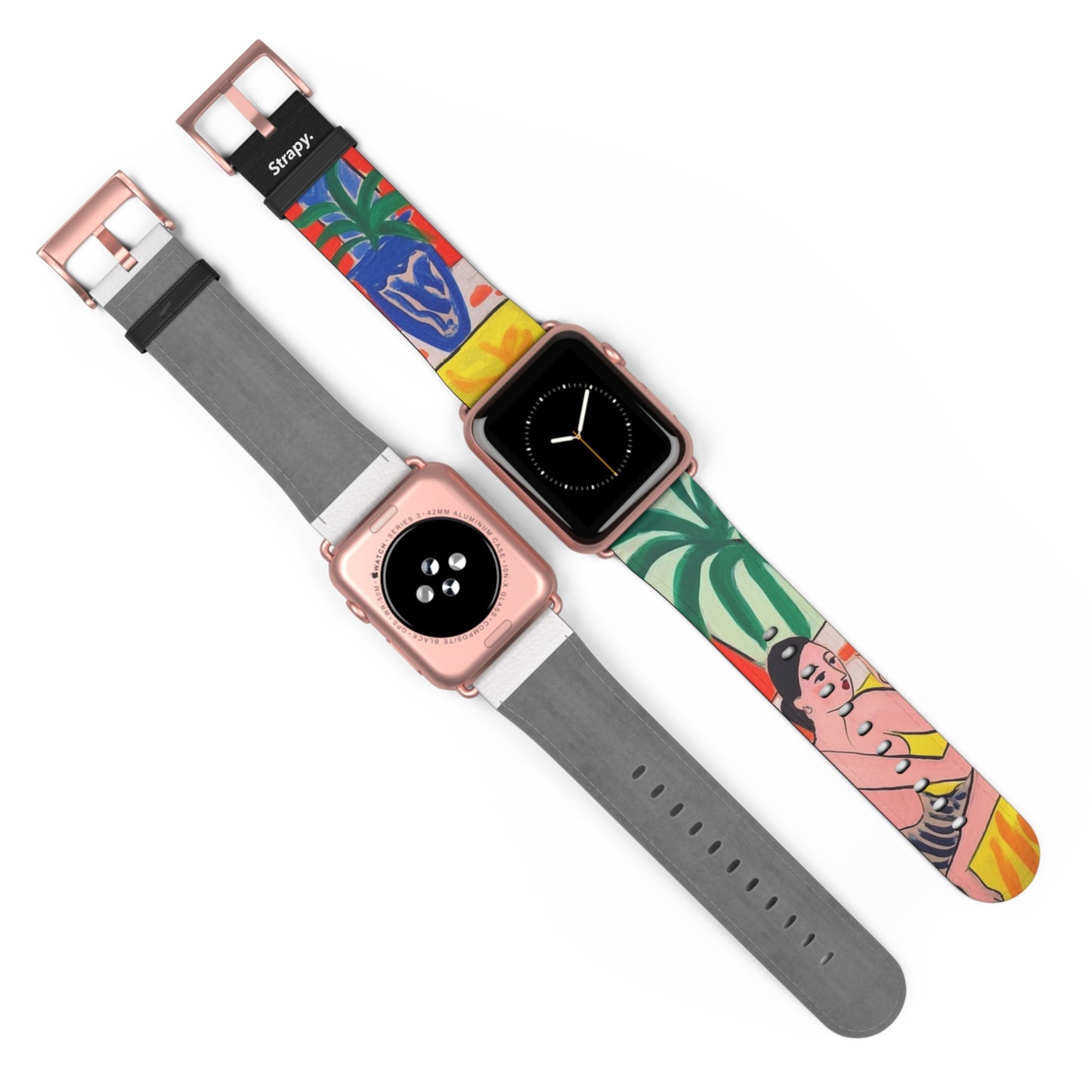 Painting Henri Matisse Homage Sitting Woman - Leather Apple Watch Strap/Band