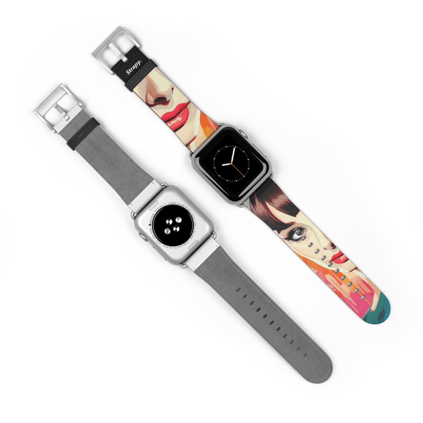 Art Pop Audrey Hepburn - Bracelet/Bande Apple Watch en cuir