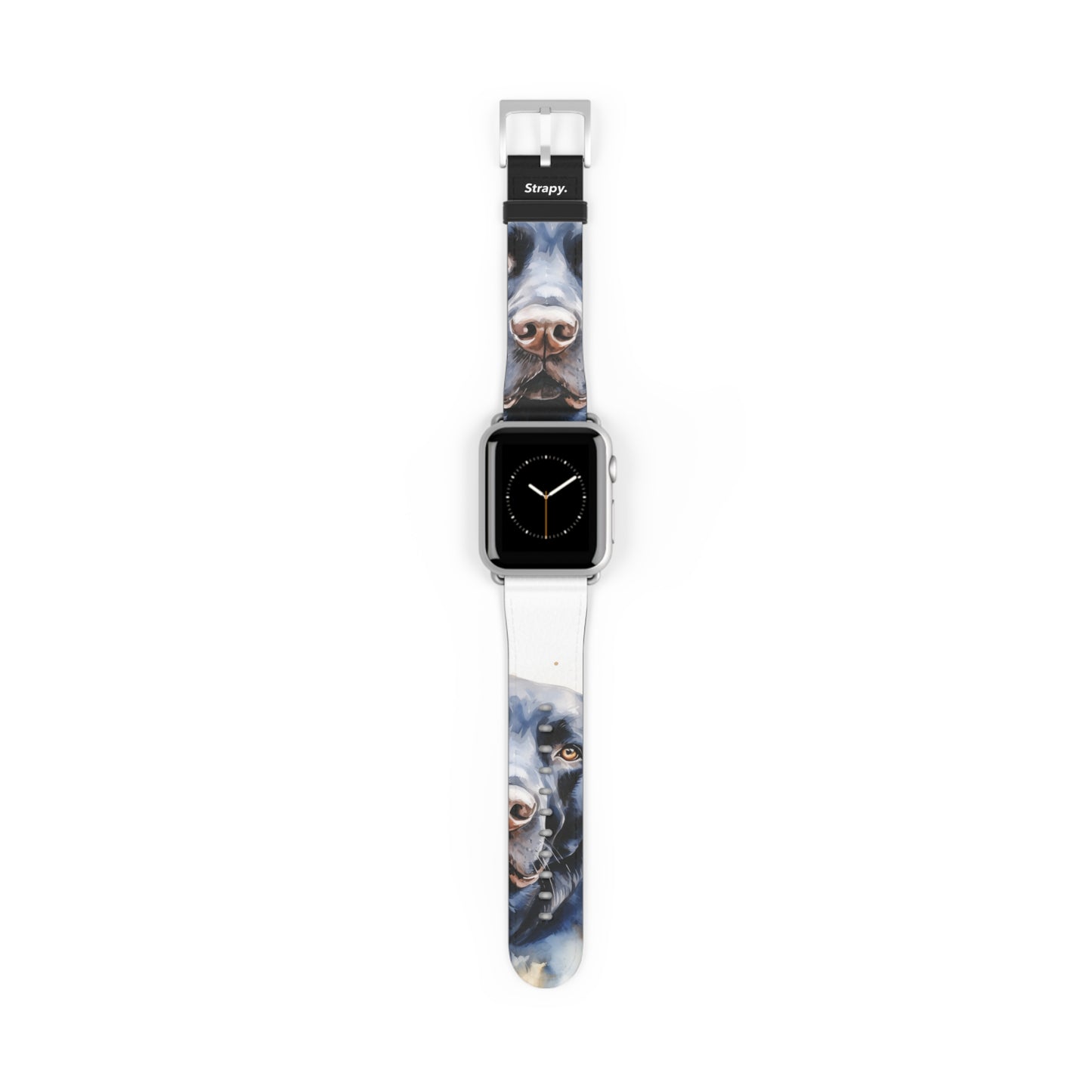 Aquarela Labrador Love - Leather Apple Watch Strap/Band