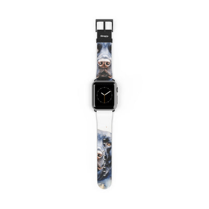 Aquarela Labrador Love - Leather Apple Watch Strap/Band