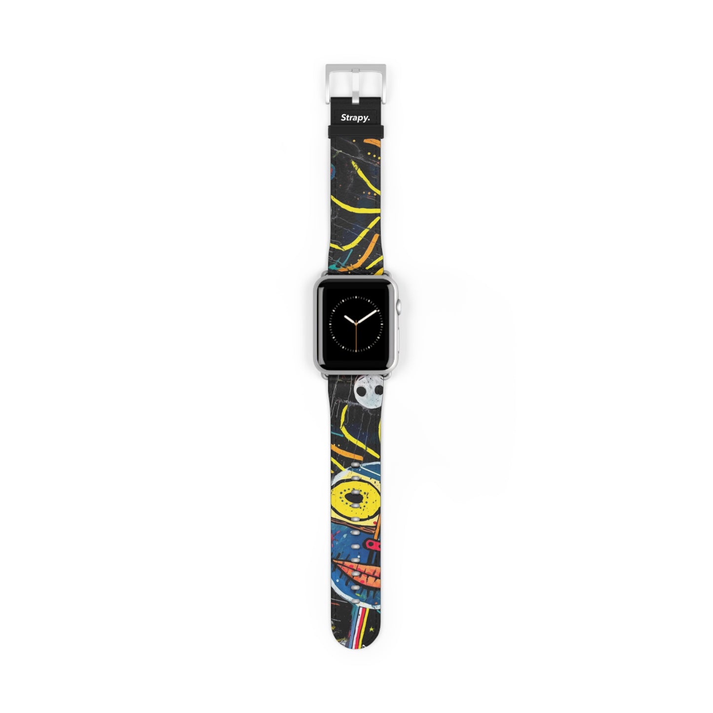 Abstract Human Basquiat Style - Leather Apple Watch Strap/Band