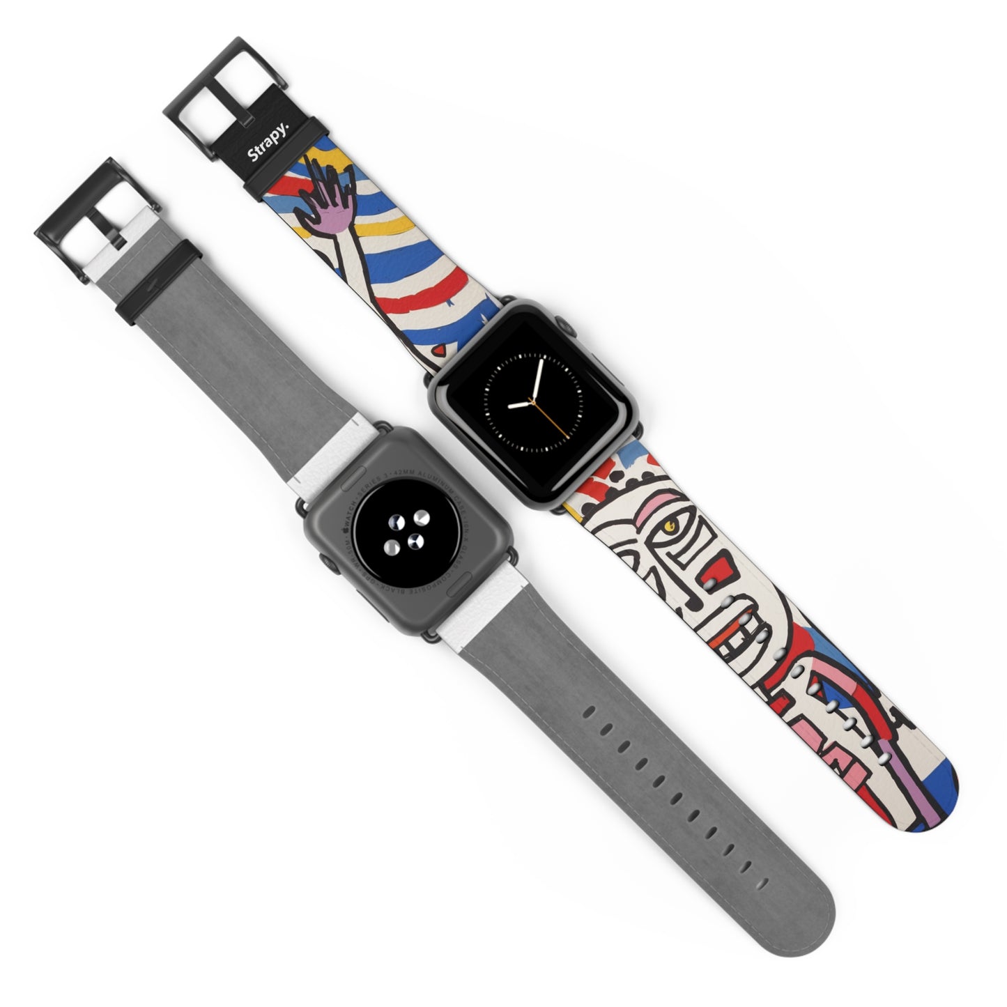 Abstract Jean Dubuffet Homage The Man - Leather Apple Watch Strap/Band