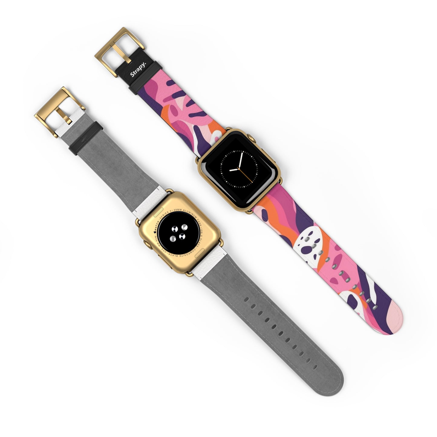 Abstract Minimalist Femme Leopard Pattern - Leather Apple Watch Strap/Band