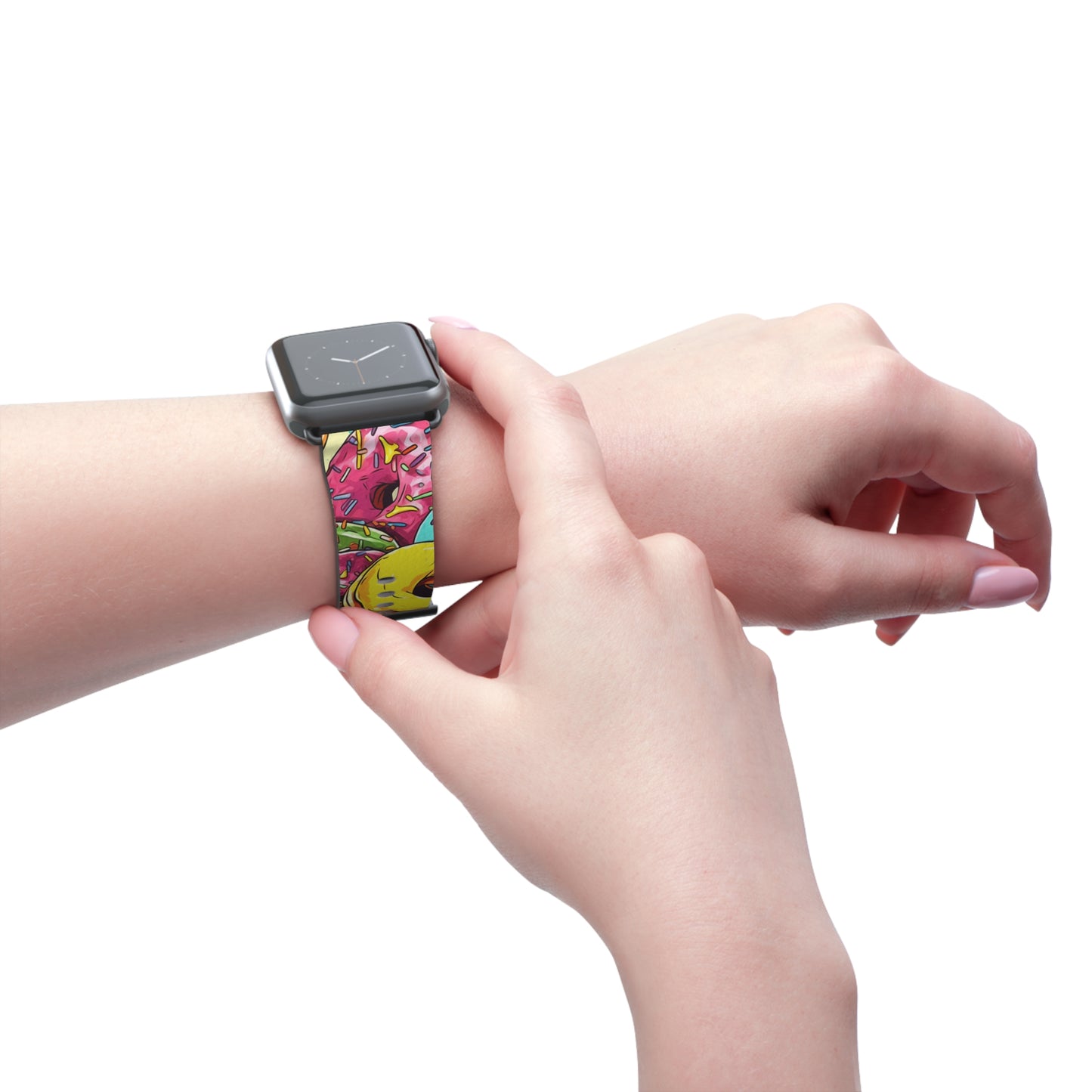 Art Pop Tasty Donuts - Bracelet/Bande Apple Watch en cuir