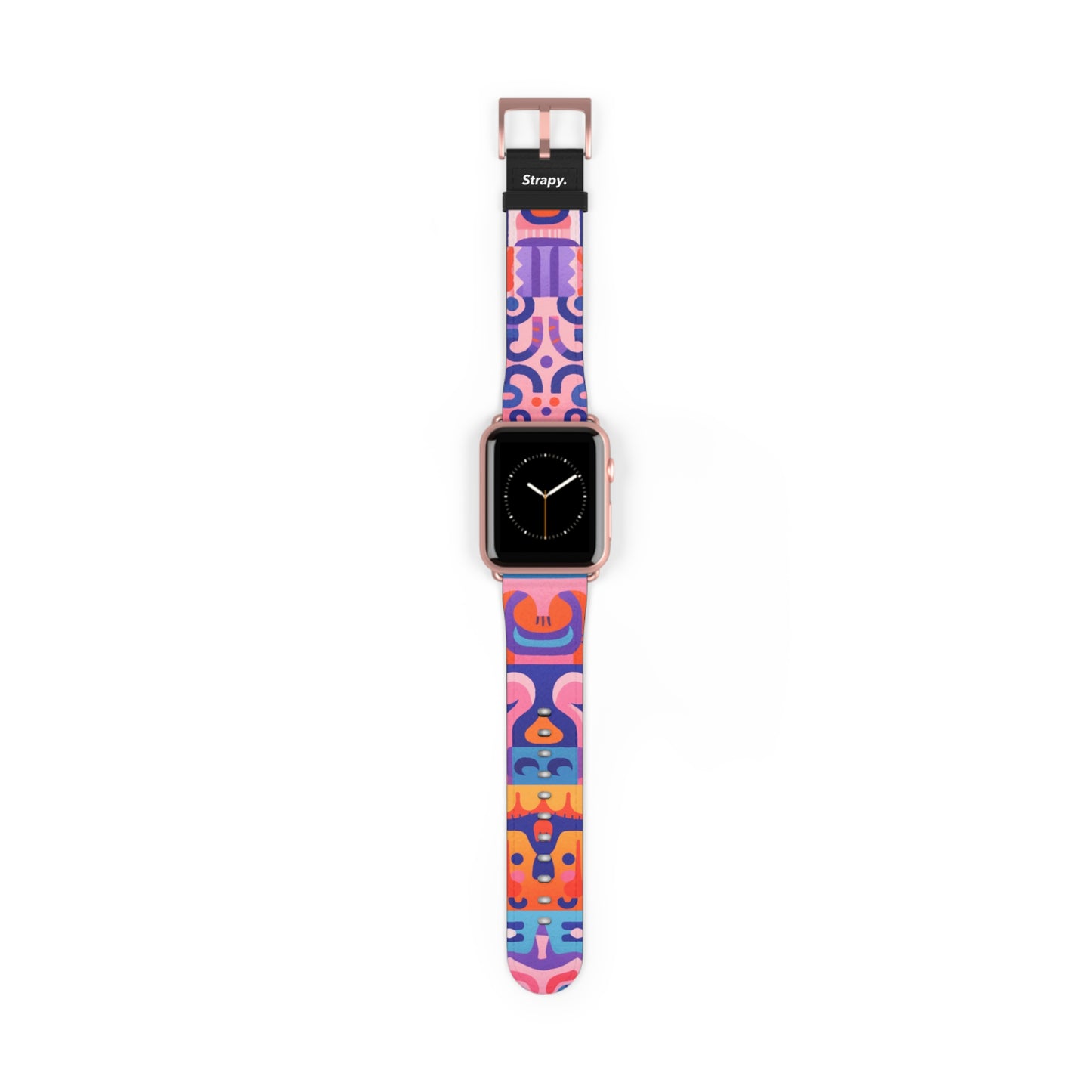 Motif de créatures pop d'art abstrait - Bracelet/Bande Apple Watch en cuir