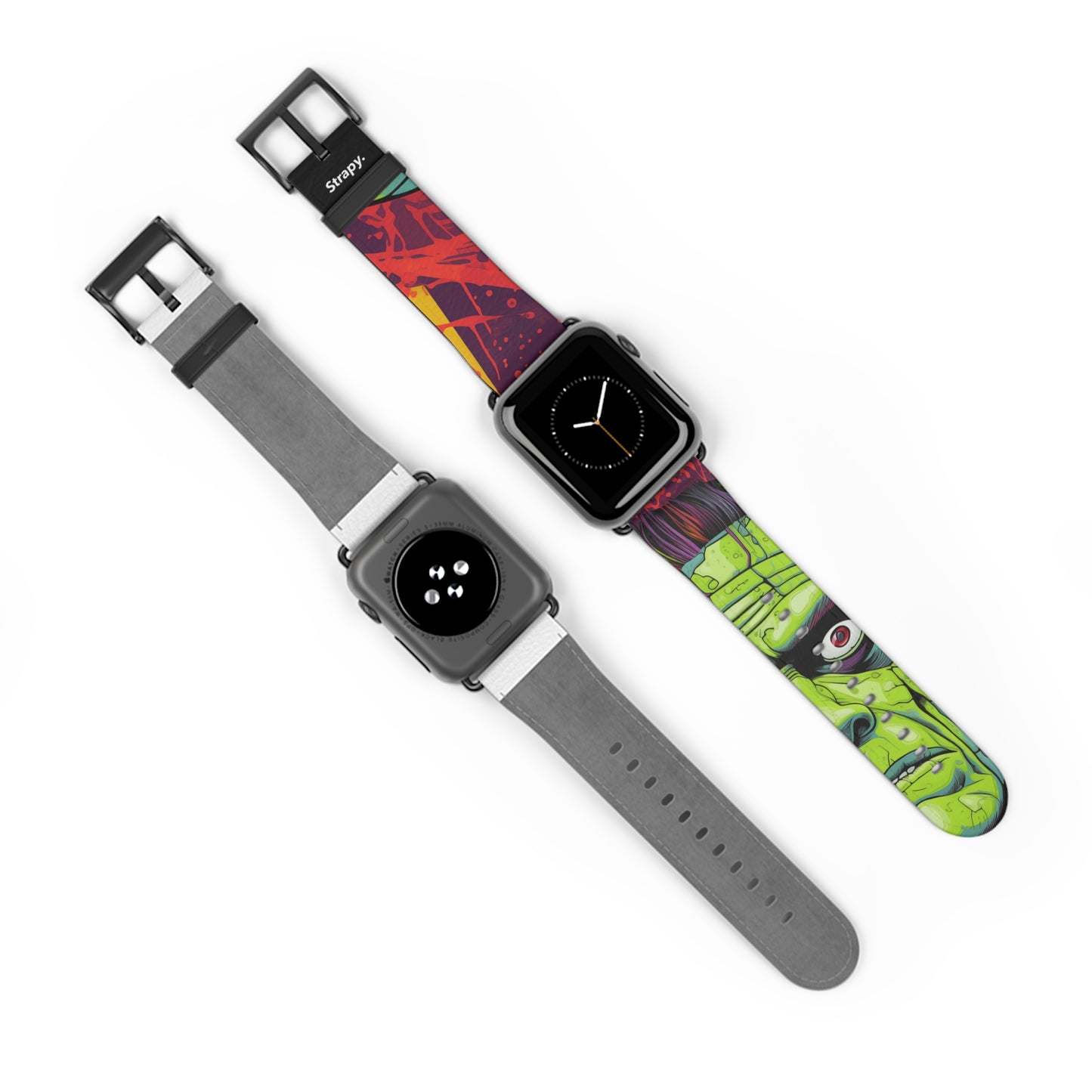 Art Pop Frankenstein Monster - Leather Apple Watch Strap/Band