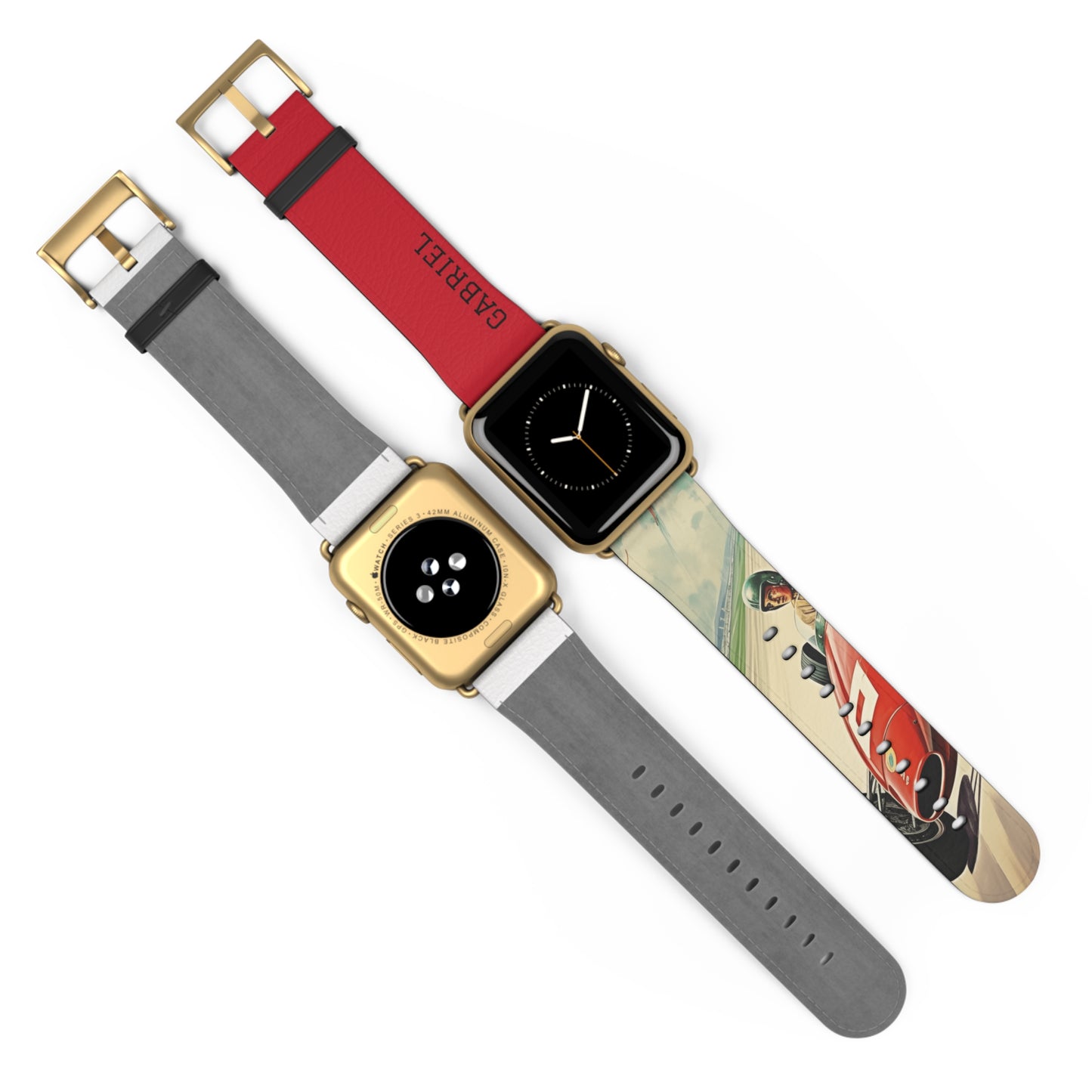 Formule 1 vintage des années 50 - Bracelet/Bande Apple Watch en cuir