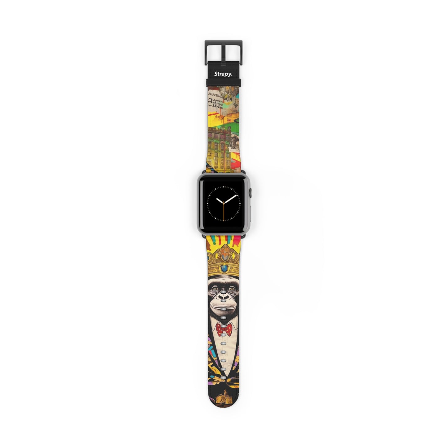 Art Pop Alec Monopoly Homage King Monkey - Leather Apple Watch Strap/Band