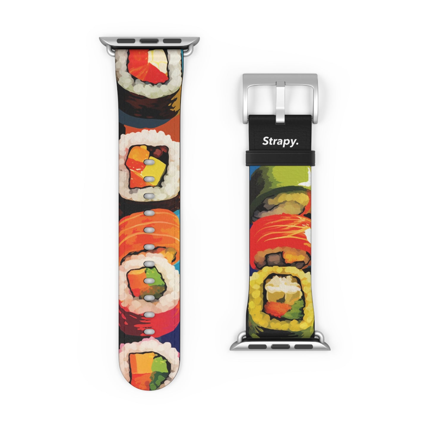 Comic Art Pop I Love Sushi Muster – Apple Watch Armband/Band aus Leder