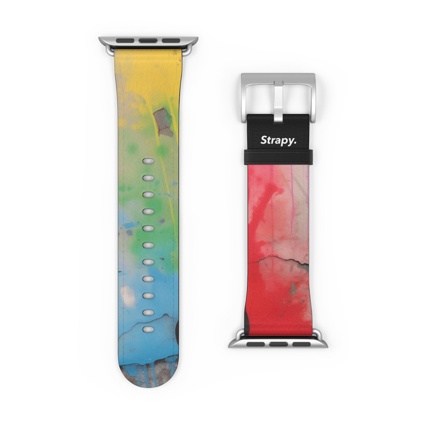 Stencil Love is Love Pride - Leather Apple Watch Strap/Band