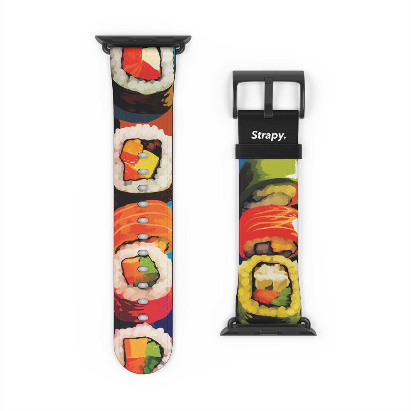 Comic Art Pop I Love Sushi Muster – Apple Watch Armband/Band aus Leder