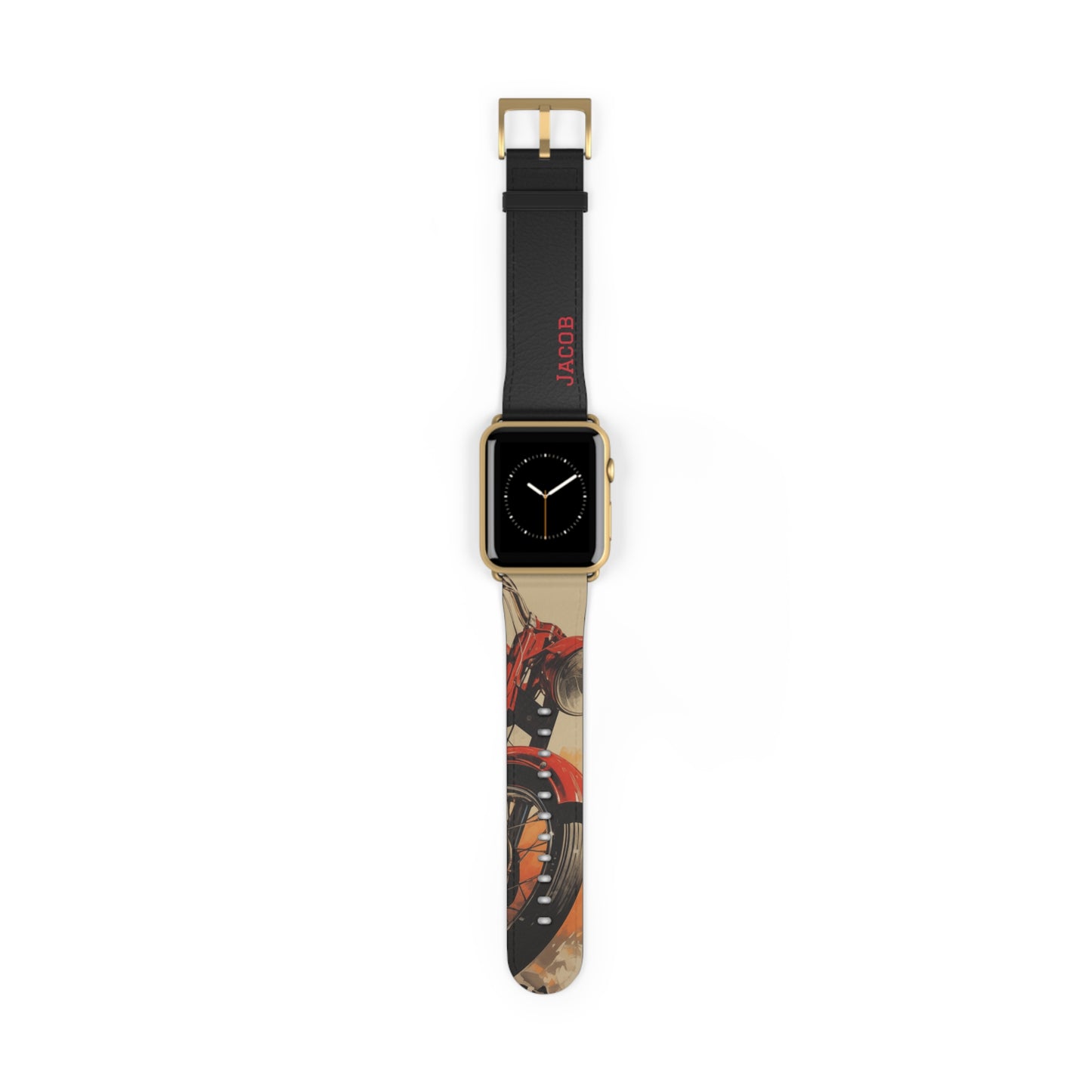 Moto vintage des années 50 - Bracelet/Bande Apple Watch en cuir