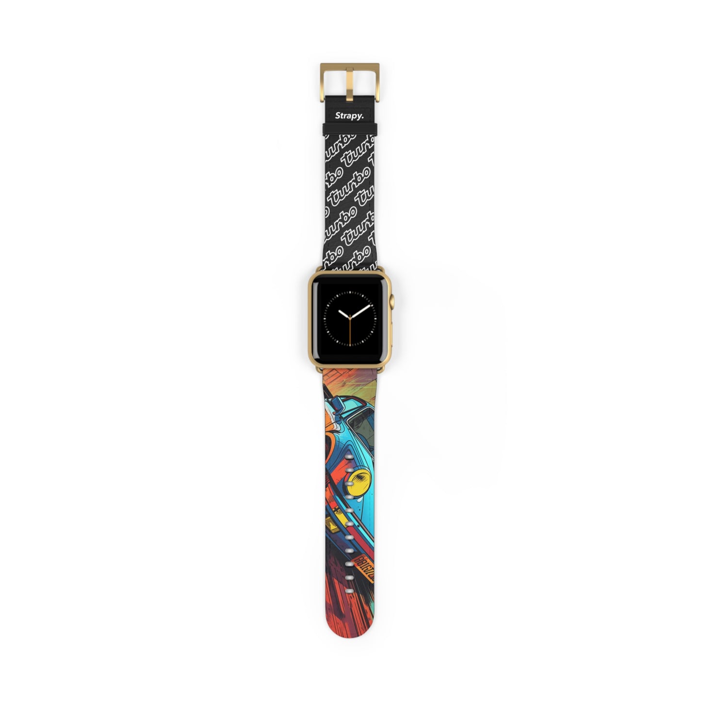 Art Pop Comic 911 Turbo Hommage – Apple Watch Armband/Band aus Leder