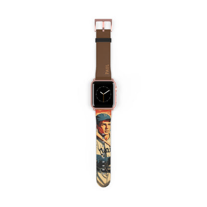 Vintage 50's Baseball - Leather Apple Watch Strap/Band