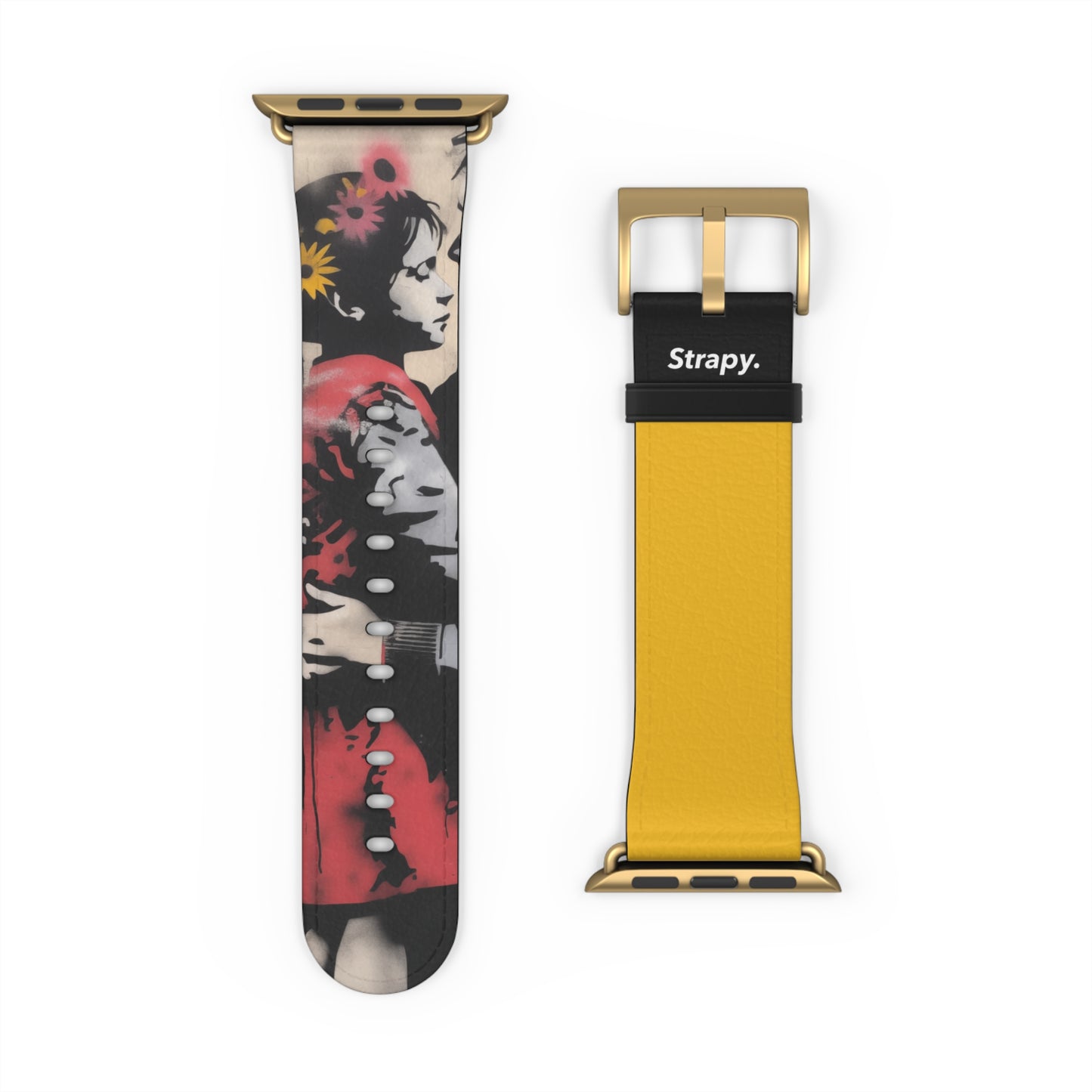 Stencil Daughter Love - Leather Apple Watch Strap/Band