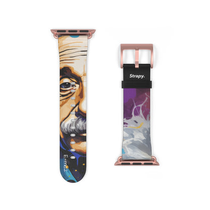 Art Pop  Albert Einstein - Leather Apple Watch Strap/Band