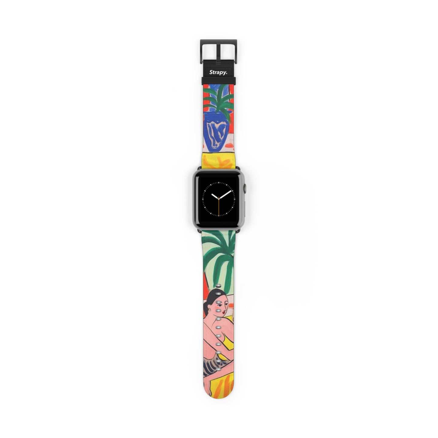 Painting Henri Matisse Homage Sitting Woman - Leather Apple Watch Strap/Band