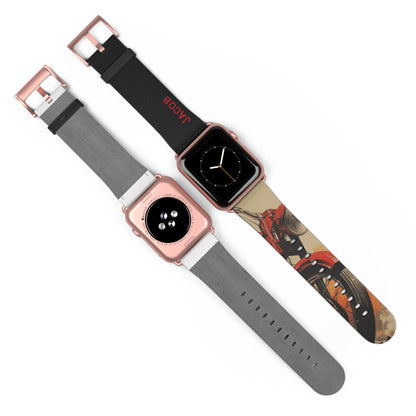 Moto vintage des années 50 - Bracelet/Bande Apple Watch en cuir