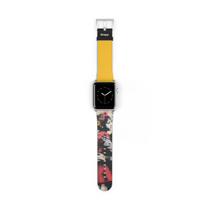 Pochoir Daughter Love - Bracelet/Bande Apple Watch en cuir