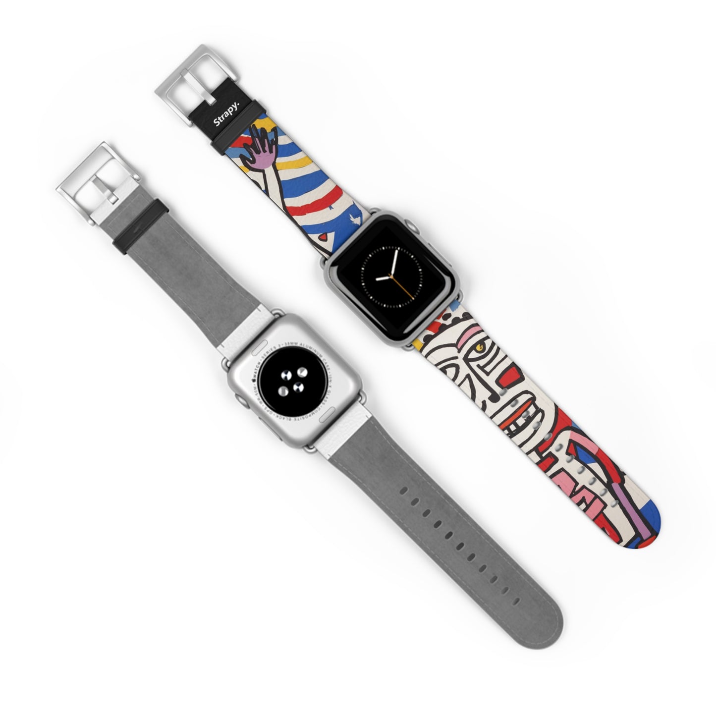 Abstract Jean Dubuffet Homage The Man - Leather Apple Watch Strap/Band