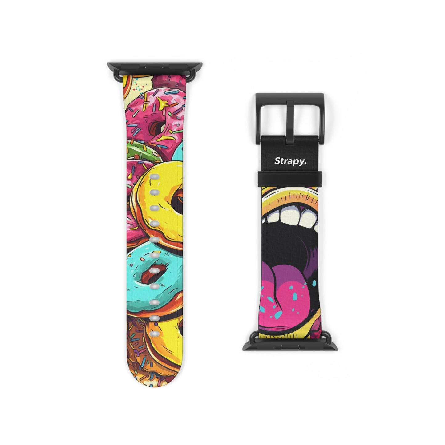 Art Pop Tasty Donuts – Apple Watch Armband/Band aus Leder