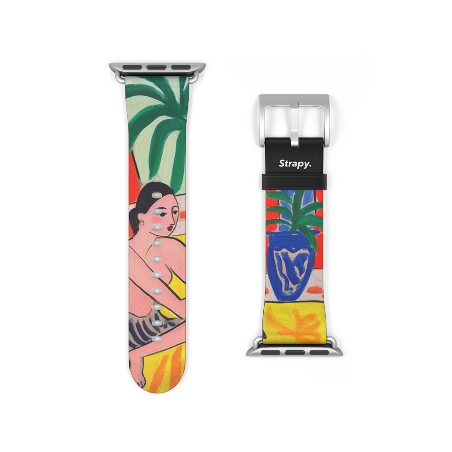 Painting Henri Matisse Homage Sitting Woman - Leather Apple Watch Strap/Band