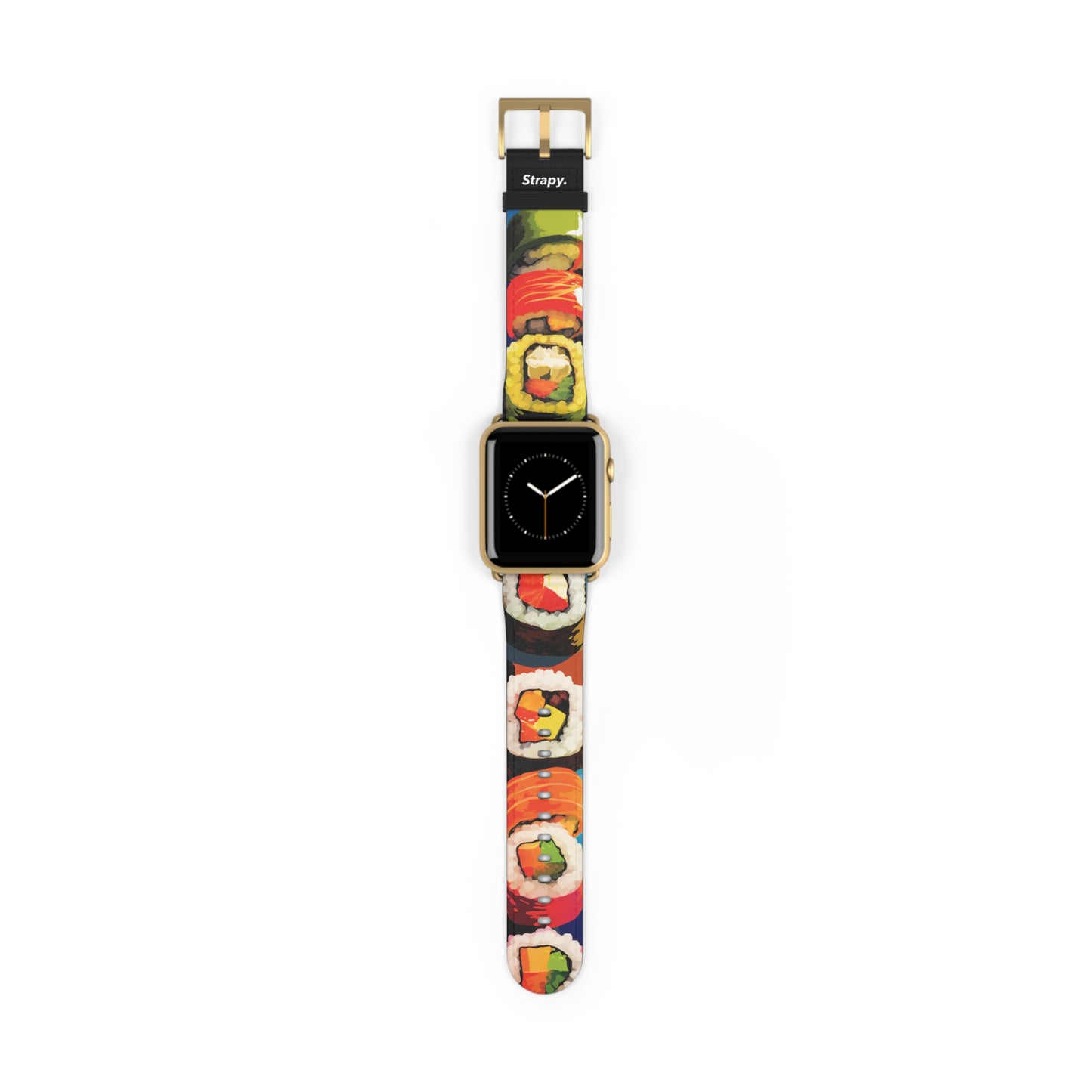 Comic Art Pop I Love Sushi Pattern - Leather Apple Watch Strap/Band