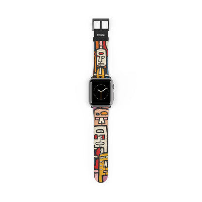 Abstract Debuffet Homage People - Leather Apple Watch Strap/Band