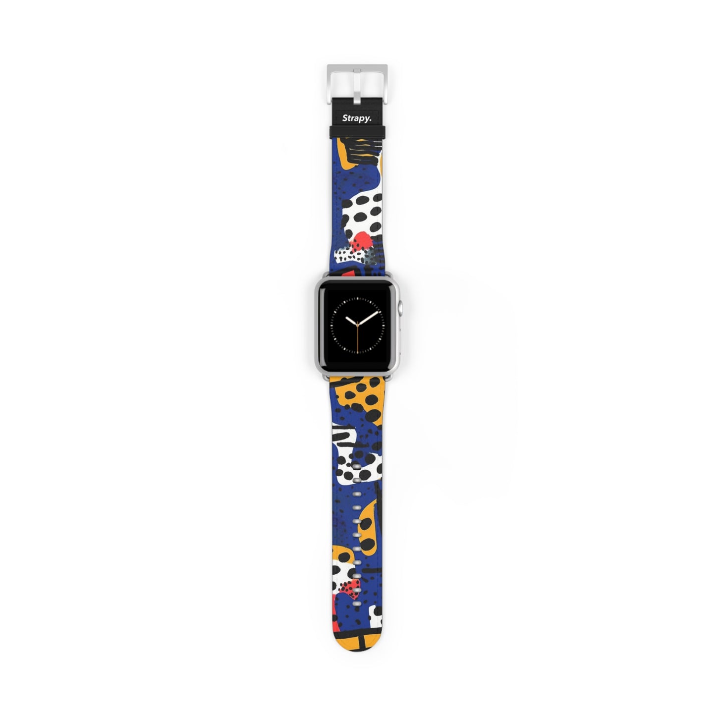 Motif abstrait de style Picasso zèbres et léopards - Bracelet/Bande Apple Watch en cuir