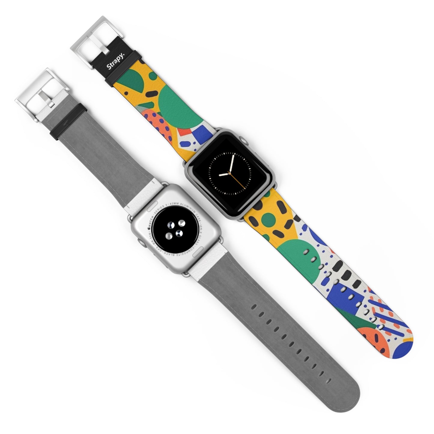 Motif de confettis minimaliste abstrait - Bracelet/Bande Apple Watch en cuir