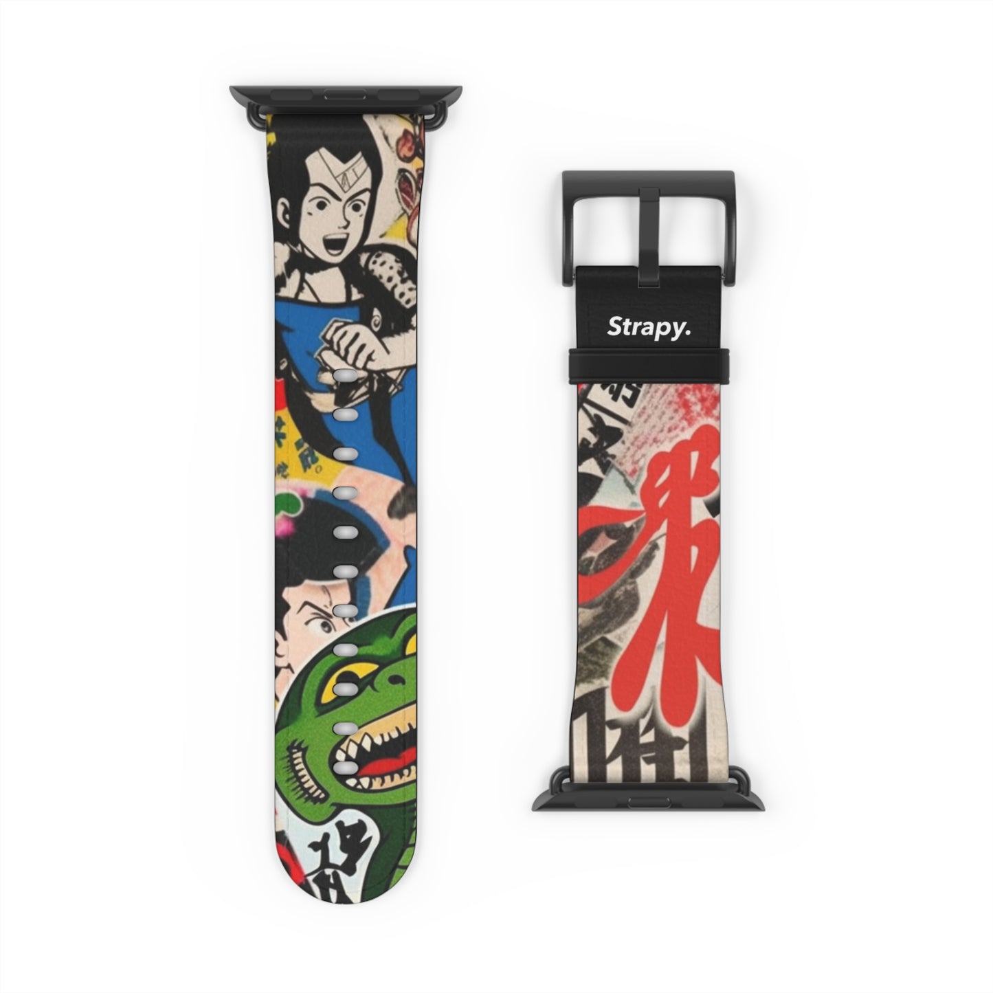 Art Pop Japanese Cartoon TV - Leather Apple Watch Strap/Band