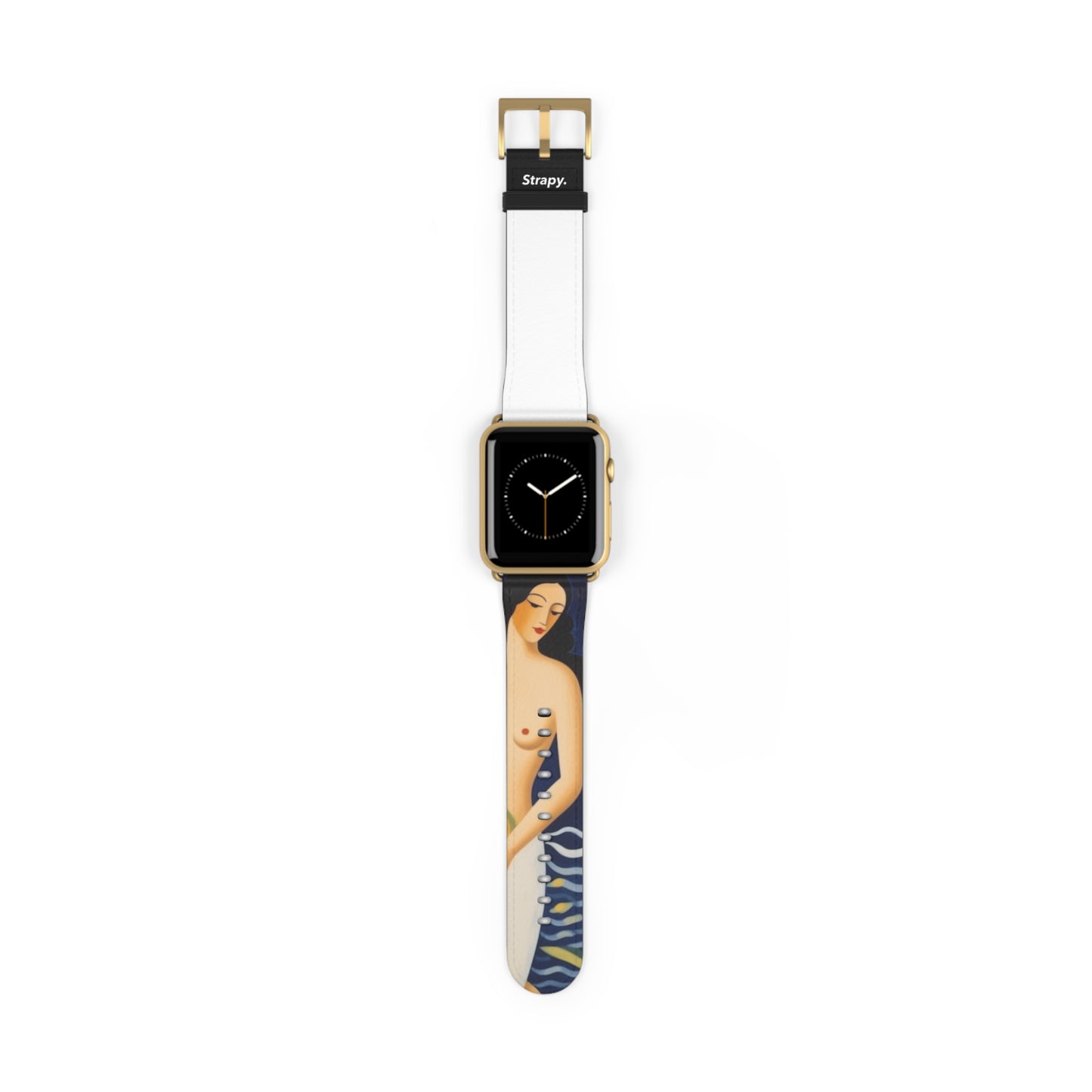 Painted Mermaid Woman Body - Leather Apple Watch Strap/Band