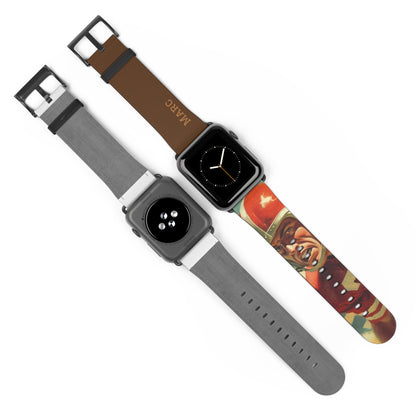 Football américain vintage des années 50 - Bracelet/Bande Apple Watch en cuir